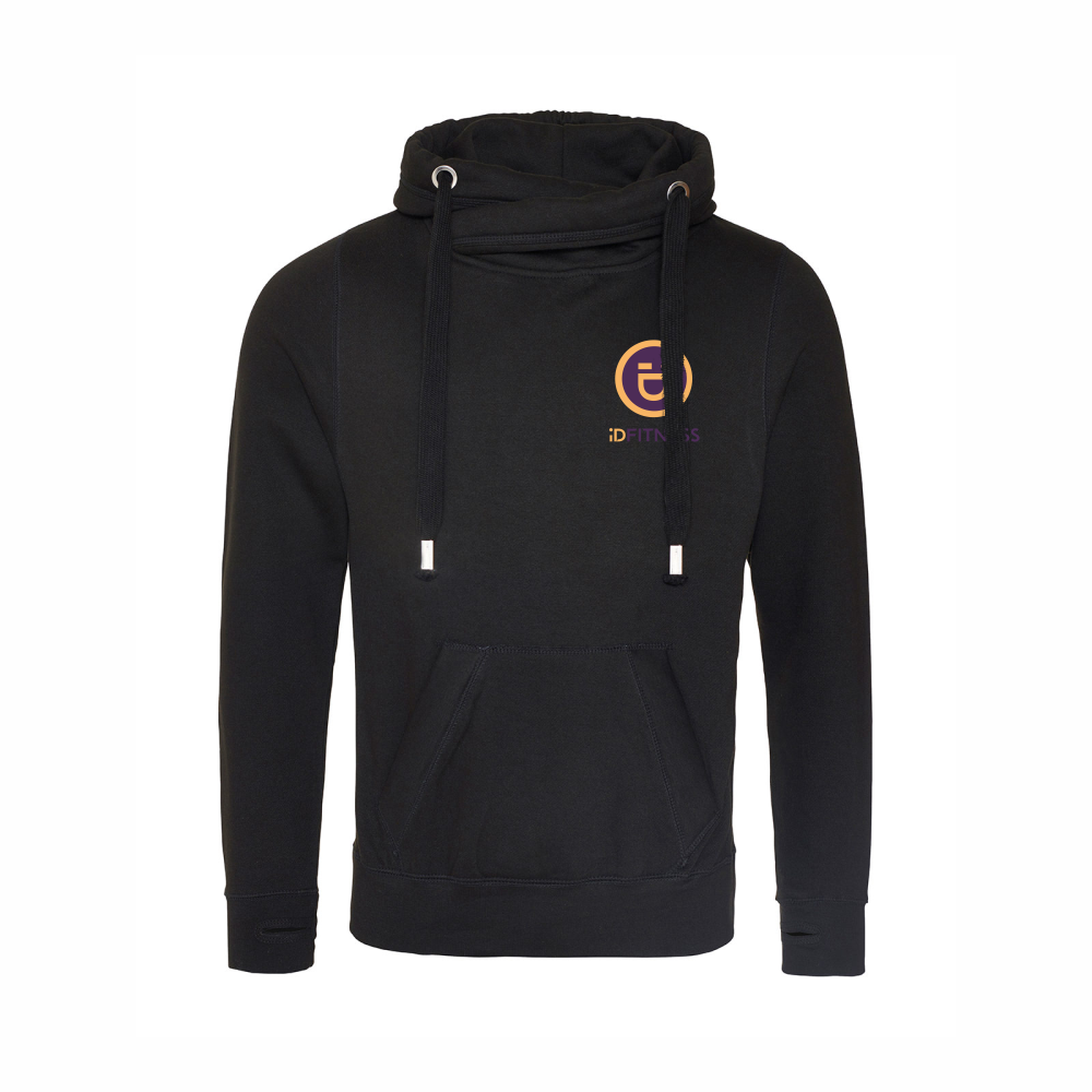 iDFITNESS Cross Neck Hoodie - Black